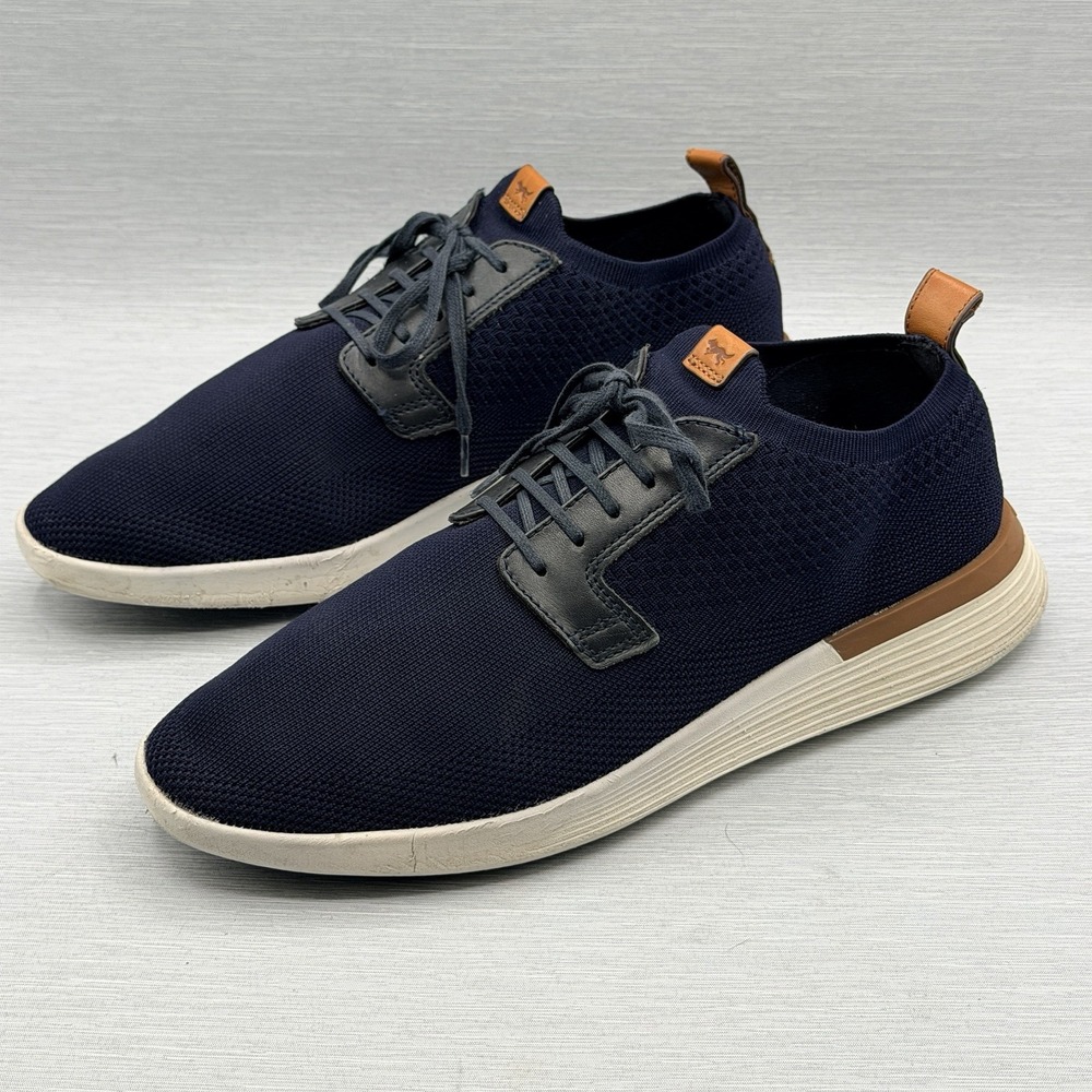 Wolf & Shepherd SwiftKnit Men's 9 Navy Knit Dress Sneakers Casual Hybrid Shoes